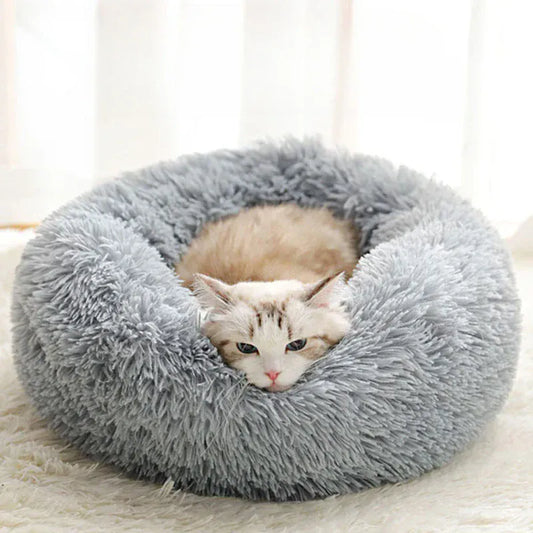 Round Plush Nest Non Slip Orthopedic Cat Bed