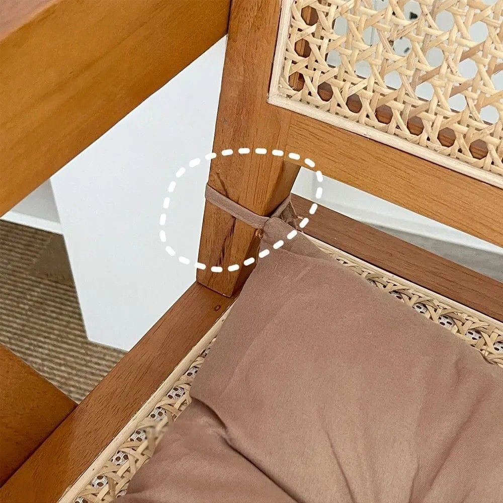 Thick Square Coccyx Cushion with Tie Straps – view 3