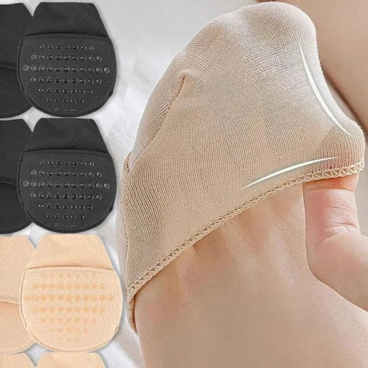 Invisible Cushioned Half-Sock Shoe Inserts for Flats and Heels