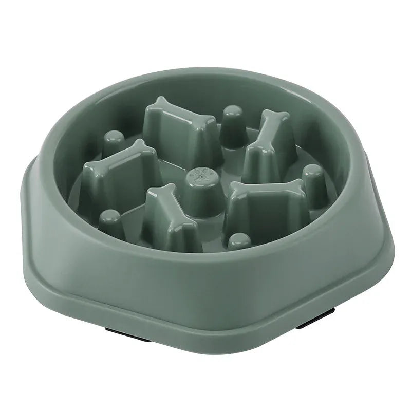 Bone Pattern Non-Slip Slow Feeder Dog Bowl for Digestion – view 7