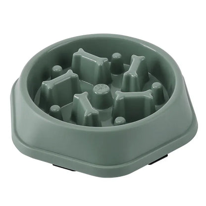 Bone Pattern Non-Slip Slow Feeder Dog Bowl for Digestion – view 7