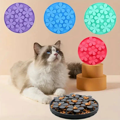 Non-Slip Silicone Slow Feeder Cat Bowl for Digestion