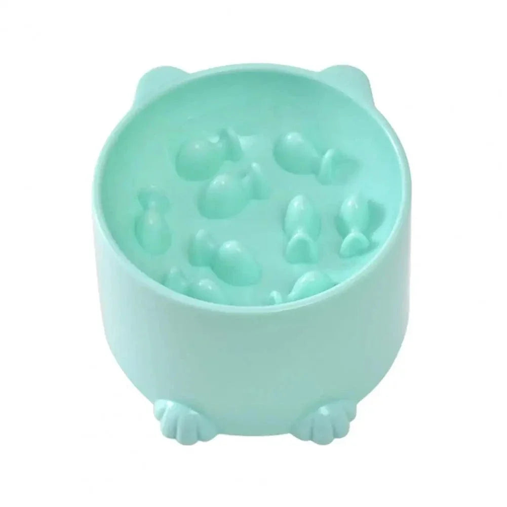 Fish Pattern Slow Feeder Elevated Cat Bowl – view 5