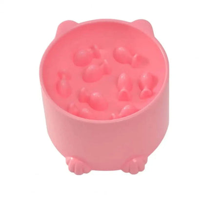 Fish Pattern Slow Feeder Elevated Cat Bowl – view 4