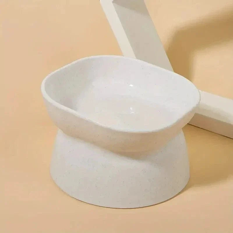 Square Elevated Cat Bowl with Non-Slip Base