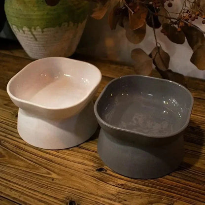 Square Elevated Cat Bowl with Non-Slip Base – view 3