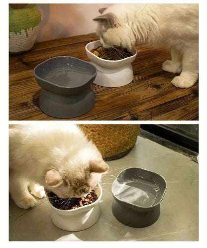 Square Elevated Cat Bowl with Non-Slip Base – view 6