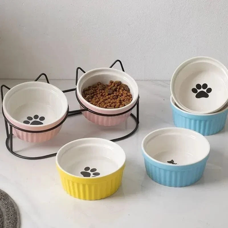 Twin Bowl Metal Elevated Cat Bowl for Better Posture – view 6