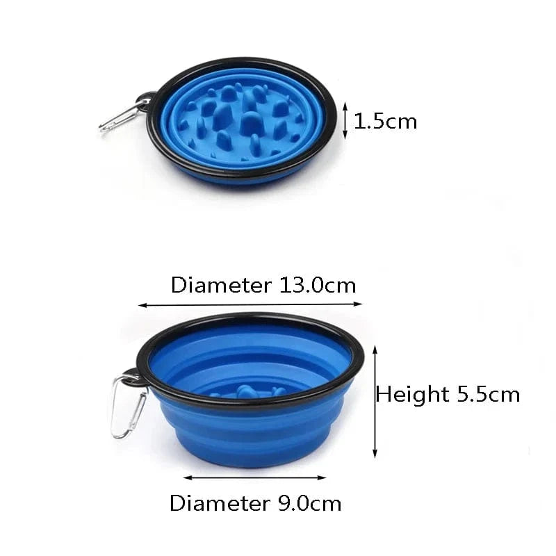 Foldable Slow Feeder Dog Bowl for Digestion and Travel – view 2