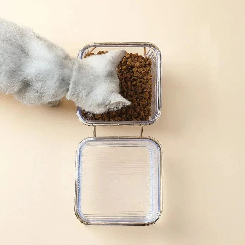 Gold Iron Non Slip Raised Cat Bowl with 15° Tilt – view 4