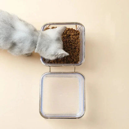 Gold Iron Non Slip Raised Cat Bowl with 15° Tilt – view 4