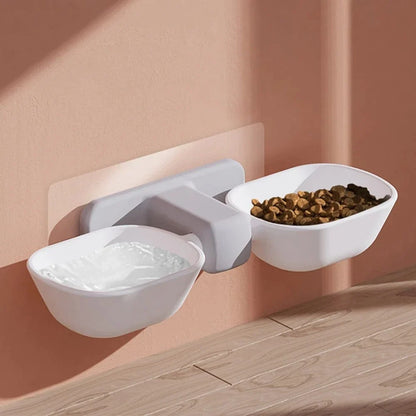 Wall Mounted Comfortable Elevated Cat Bowl