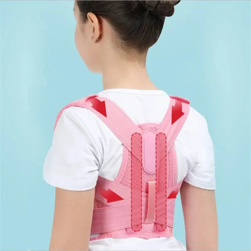Cross-Back Posture Corrector for Kids with Adjustable Band