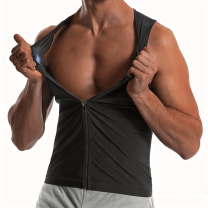 Zip-Up Thermal Compression Sauna Vest for Men – view 3