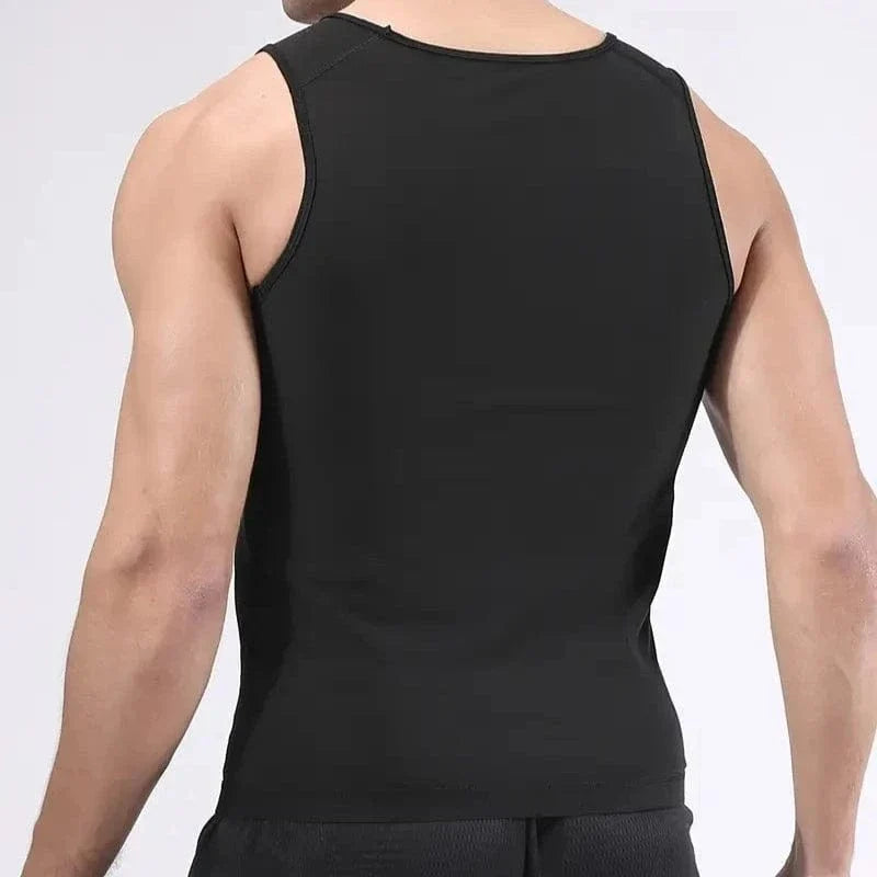 Zip-Up Thermal Compression Sauna Vest for Men – view 4