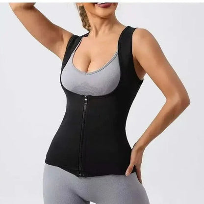 Lightweight Zip-Front Orthopedic Sauna Vest for Workouts – view 2