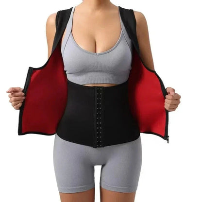 Lightweight Zip-Front Orthopedic Sauna Vest for Workouts