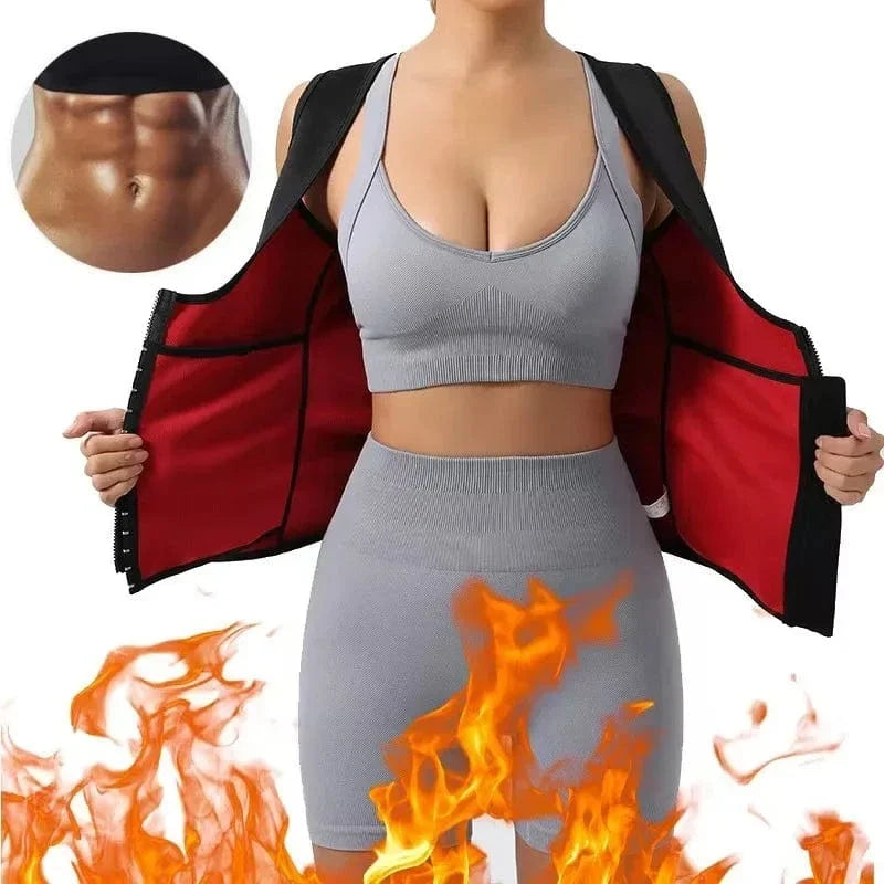 Lightweight Zip-Front Orthopedic Sauna Vest for Workouts – view 3