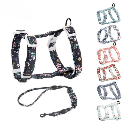 Floral Orthopedic Cat Harness with Leash – view 10
