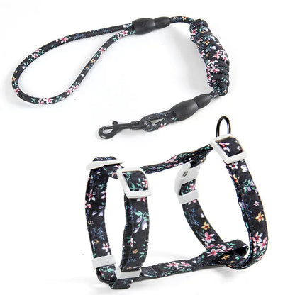Floral Orthopedic Cat Harness with Leash – view 13