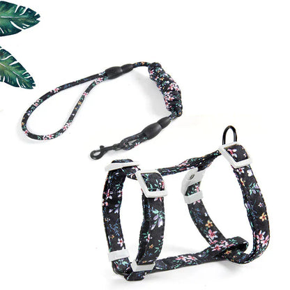 Floral Orthopedic Cat Harness with Leash – view 12