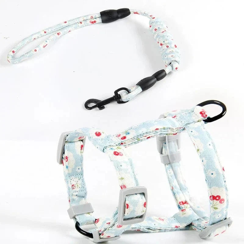 Floral Orthopedic Cat Harness with Leash – view 16