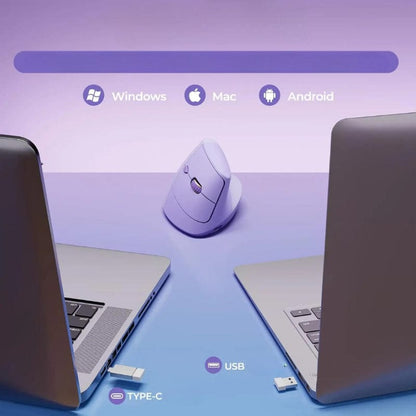 Rechargeable Mini Wireless Vertical Ergonomic Mouse – view 3