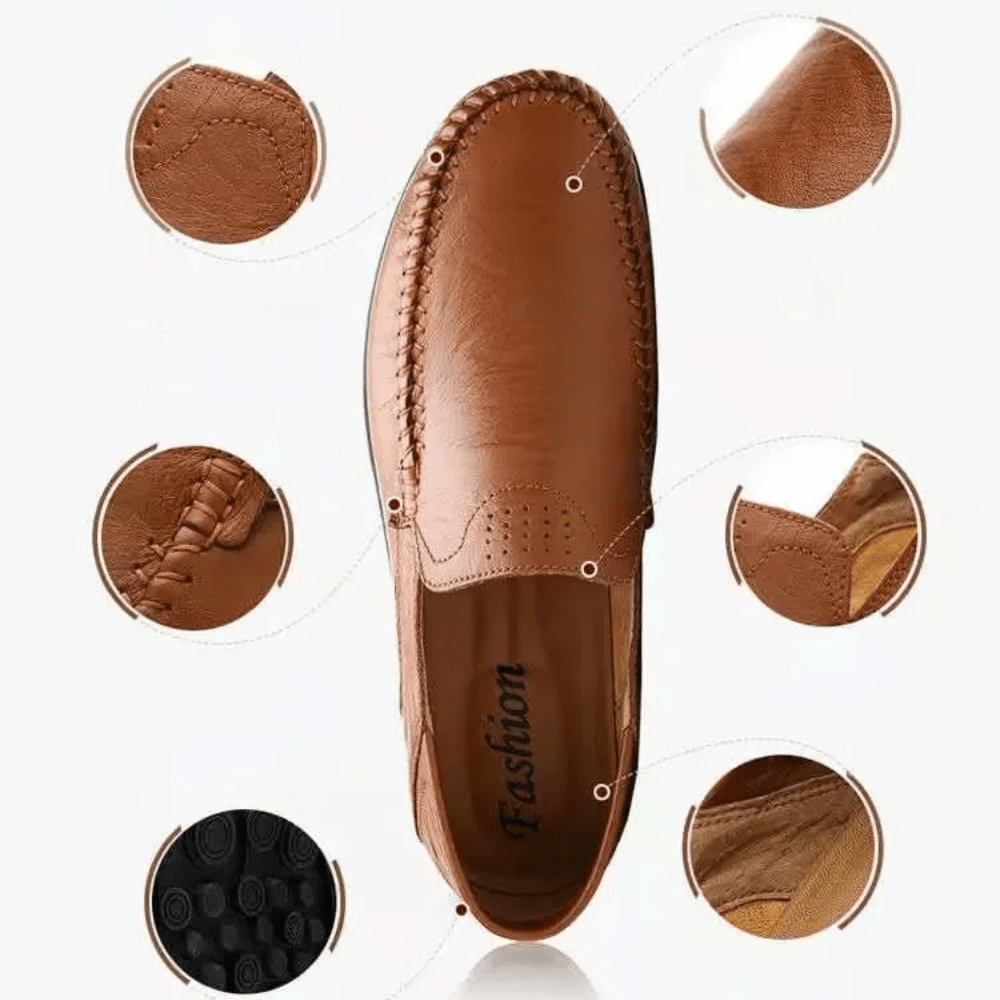 Classic Glossy Vegan Leather Orthopedic Loafers – view 3