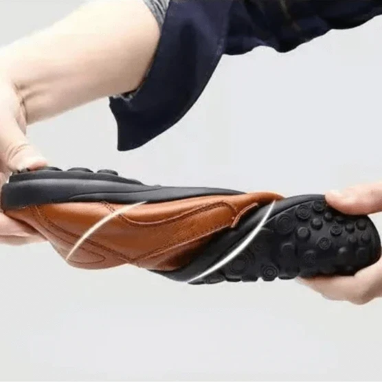 Classic Glossy Vegan Leather Orthopedic Loafers – view 2