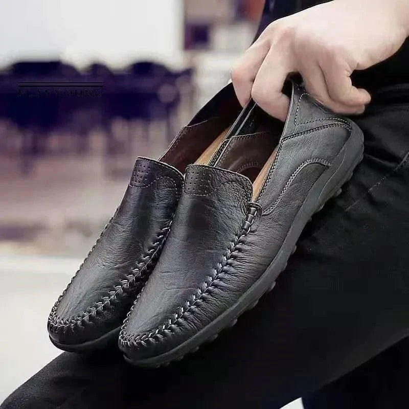 Classic Glossy Vegan Leather Orthopedic Loafers – view 7