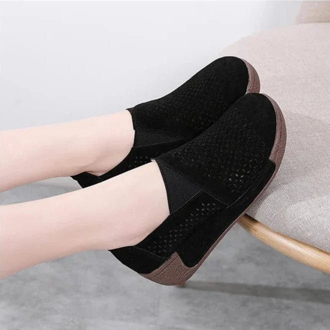 Perforated Breathable Dressy Orthopedic Loafers for Women – view 10