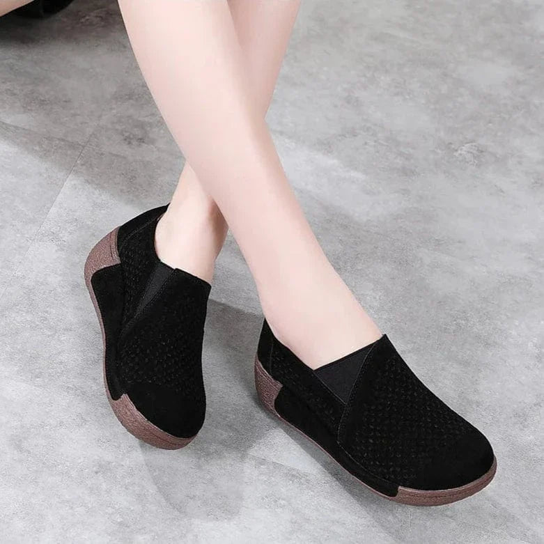 Perforated Breathable Dressy Orthopedic Loafers for Women – view 9