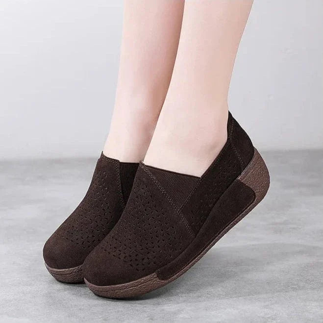 Perforated Breathable Dressy Orthopedic Loafers for Women – view 12