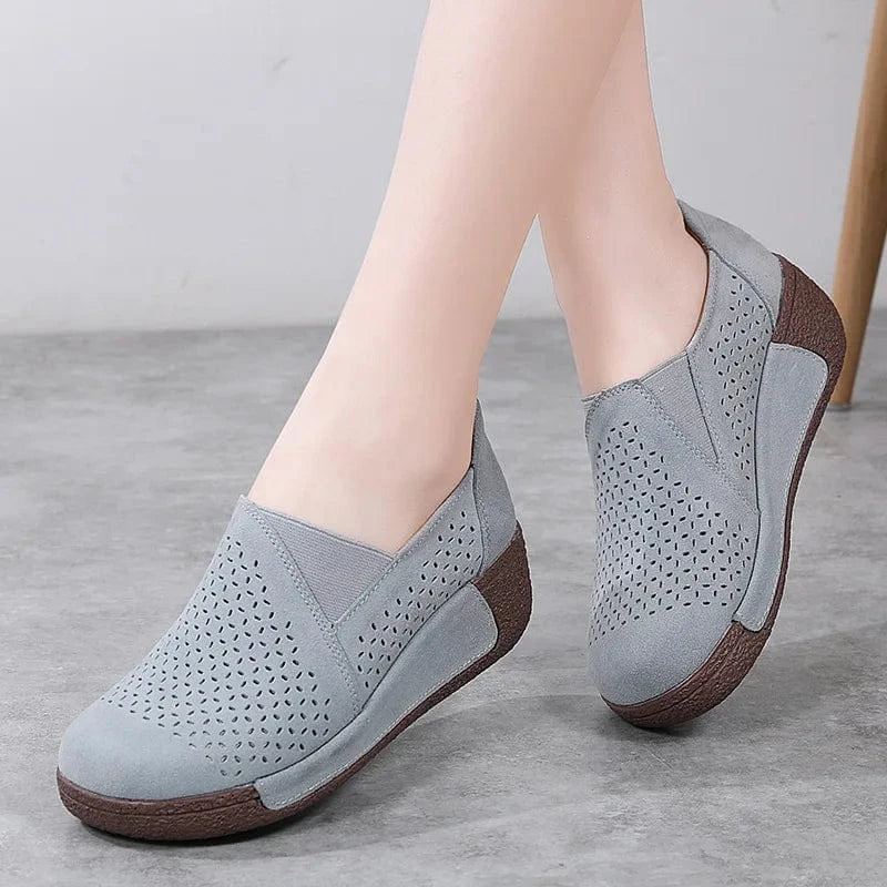 Perforated Breathable Dressy Orthopedic Loafers for Women – view 5