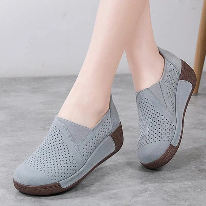 Perforated Breathable Dressy Orthopedic Loafers for Women – view 5