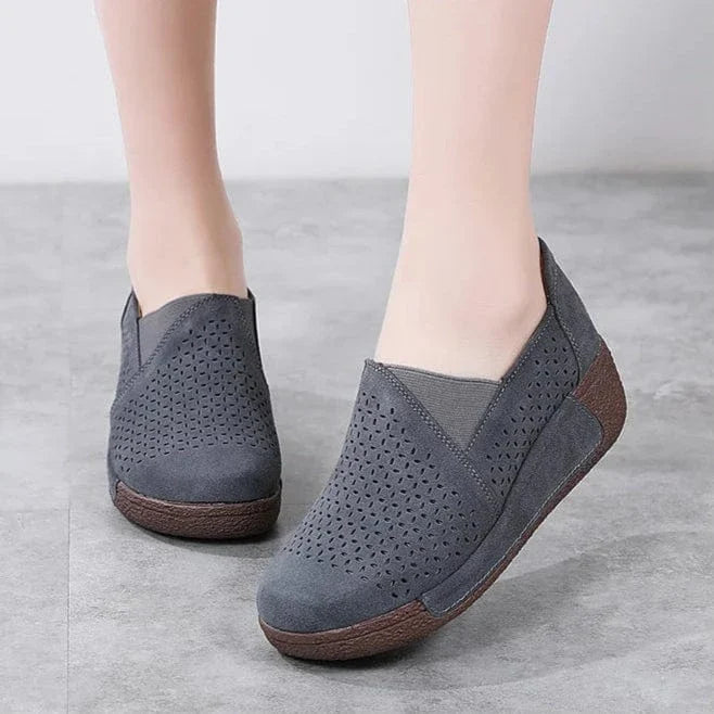 Perforated Breathable Dressy Orthopedic Loafers for Women – view 2