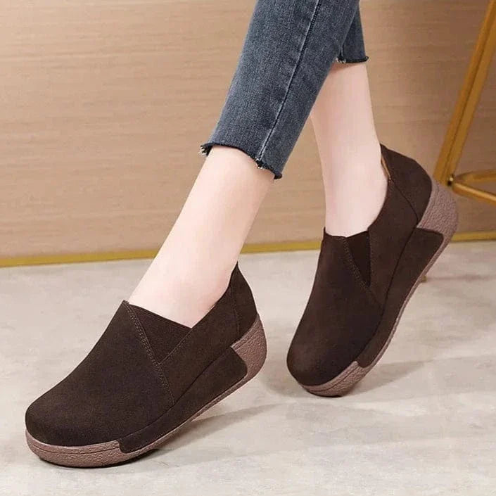Stretch Suede-Look Trendy Orthopedic Loafers for Women – view 3