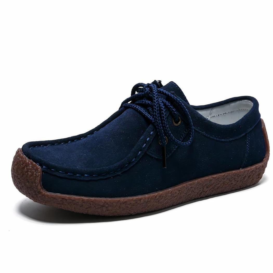 Retro Suede-Look Lace Up Orthopedic Loafers for Women