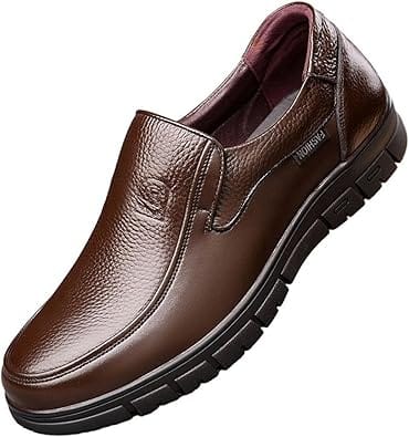 Elegant Dark Brown Orthopedic Loafers for Men