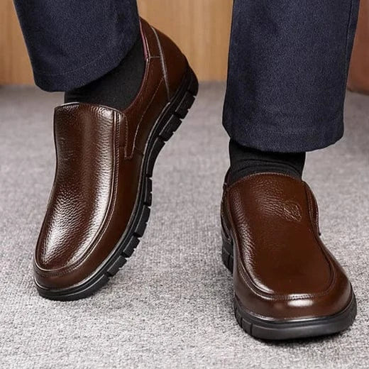 Elegant Dark Brown Orthopedic Loafers for Men – view 6