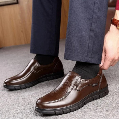 Elegant Dark Brown Orthopedic Loafers for Men – view 5