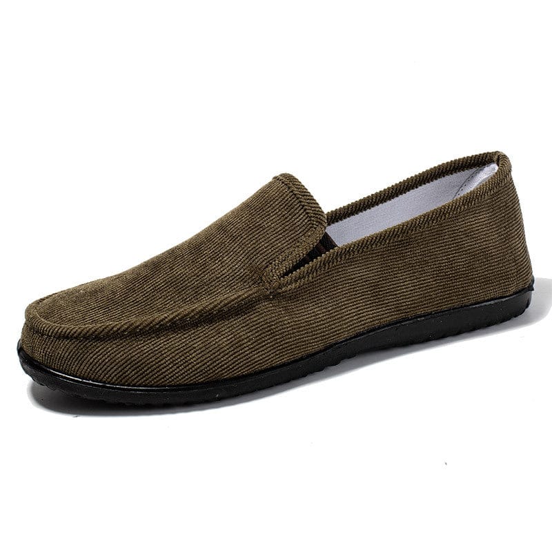 Green Non Slip Dressy Orthopedic Loafers for Men