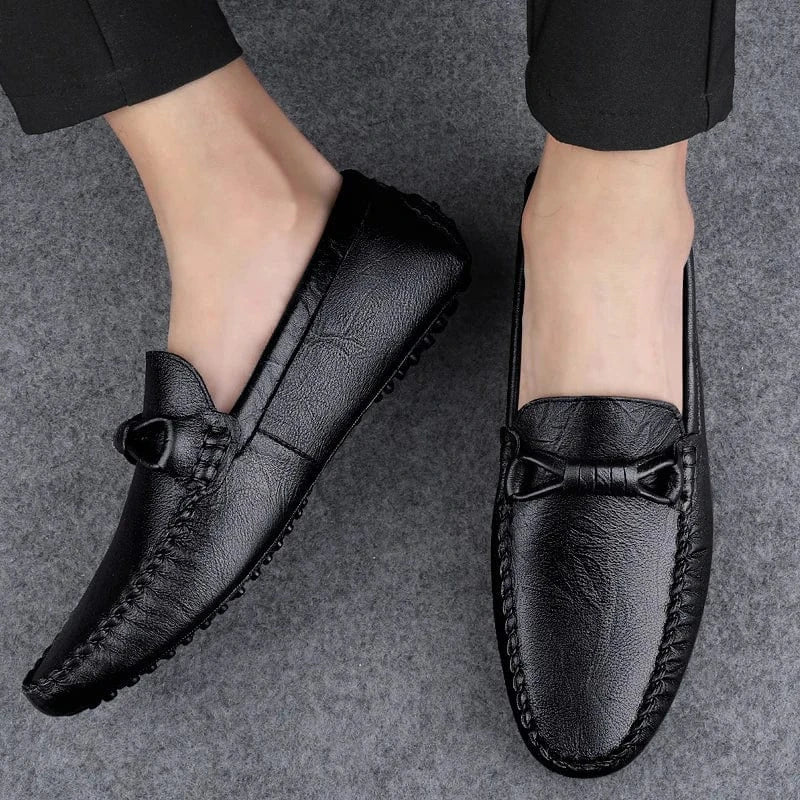 Hand-Stitched Orthopedic Leather Moccasins for Men – view 7