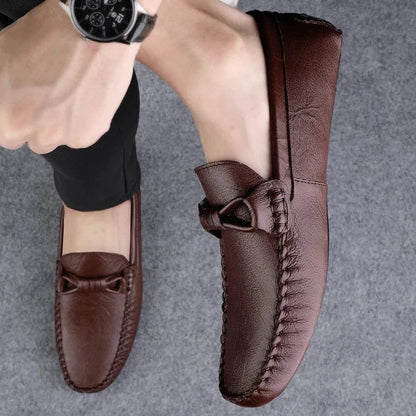 Hand-Stitched Orthopedic Leather Moccasins for Men – view 12