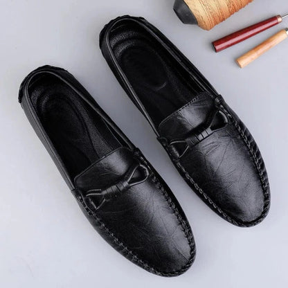 Hand-Stitched Orthopedic Leather Moccasins for Men – view 3