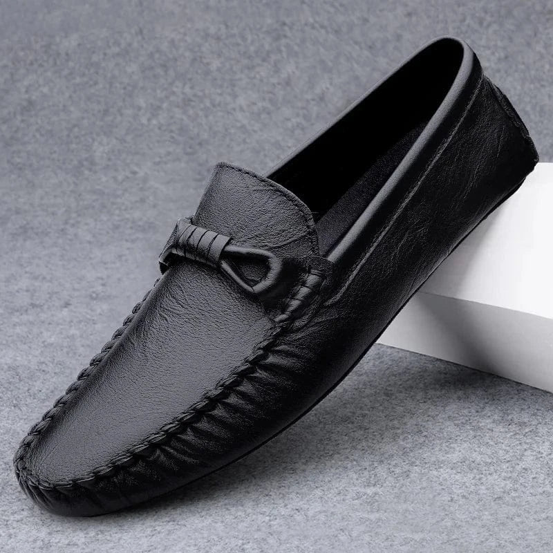 Hand-Stitched Orthopedic Leather Moccasins for Men – view 2