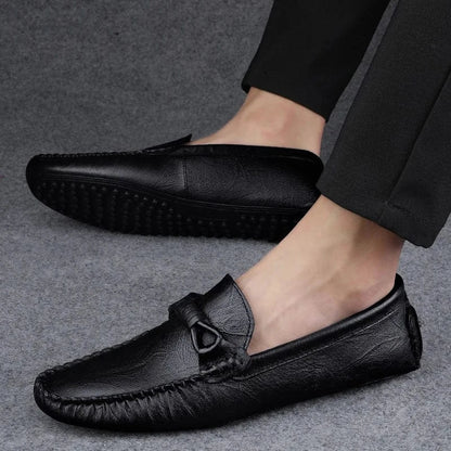 Hand-Stitched Orthopedic Leather Moccasins for Men – view 4