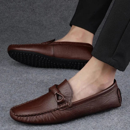 Hand-Stitched Orthopedic Leather Moccasins for Men – view 11