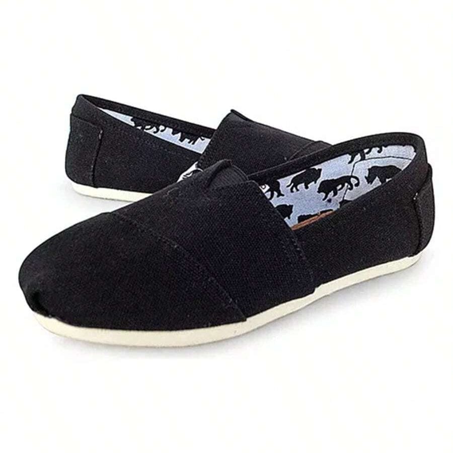 Black Canvas Orthopedic Loafers for Women – view 3