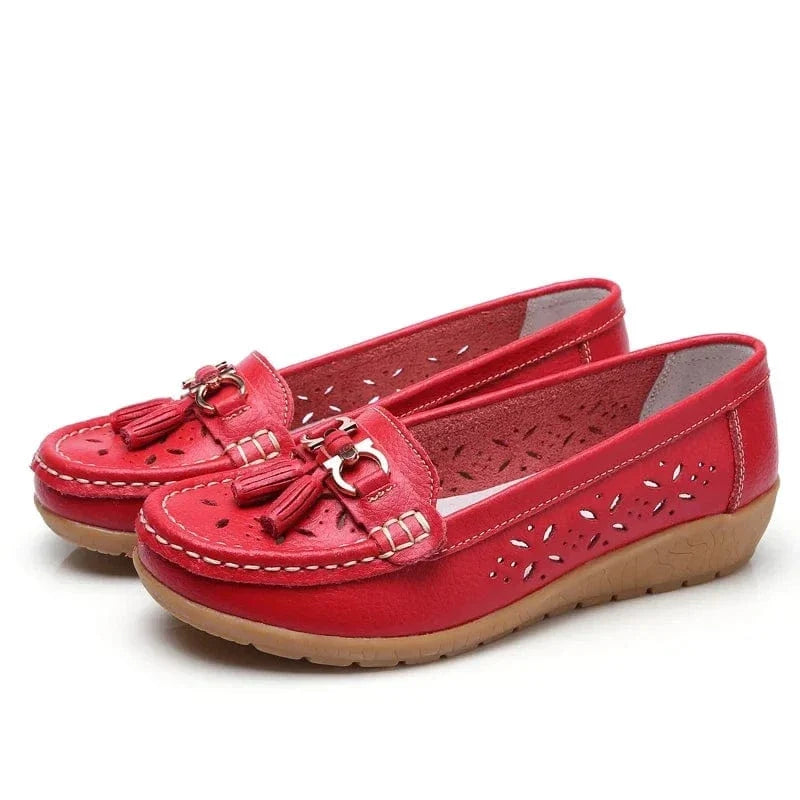 Perforated Women's Loafers with Arch Support